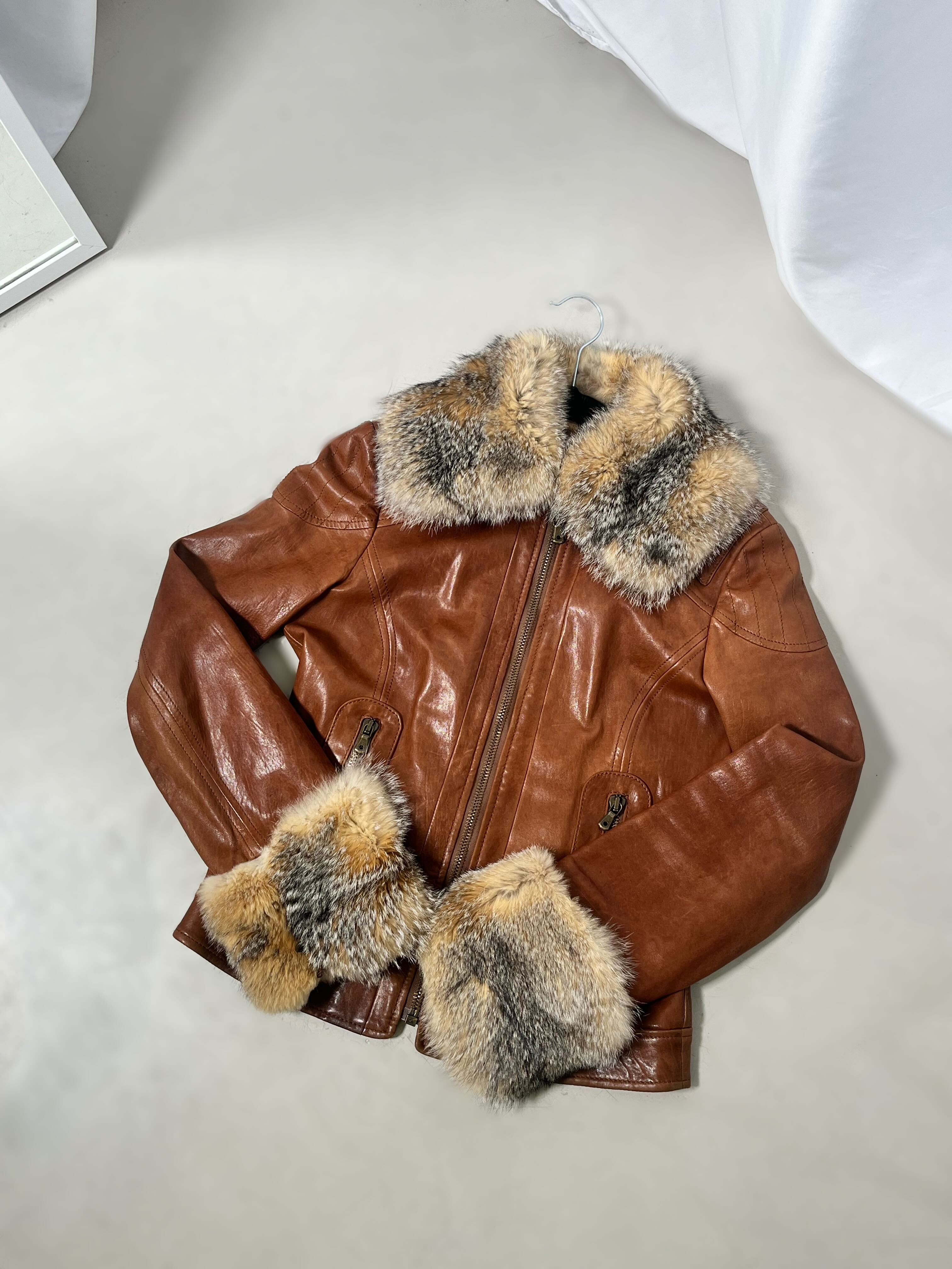 Dolce & Gabbana leather jacket with fur - Attikk