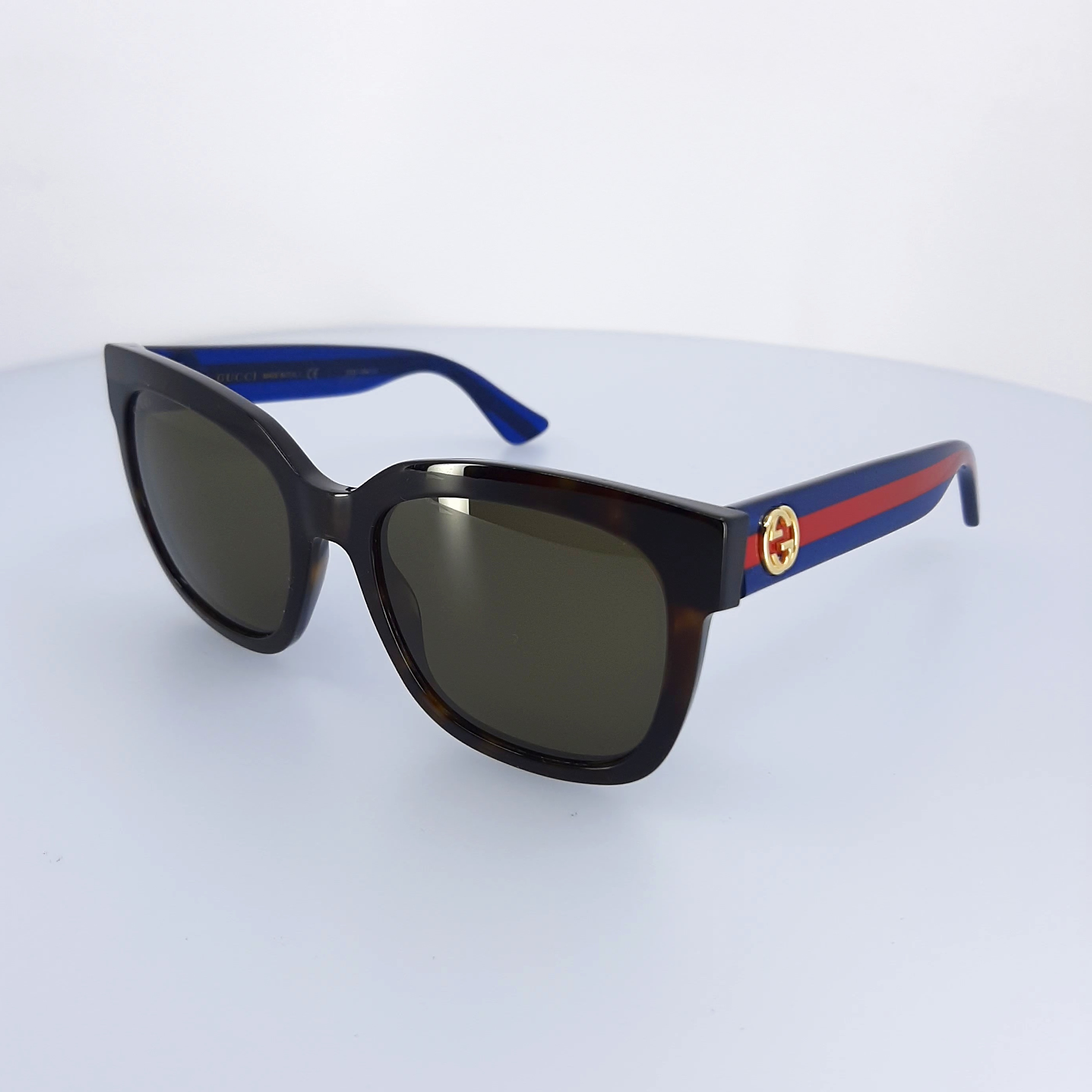 Gucci GG Web Tortoiseshell sólgleraugu - Attikk